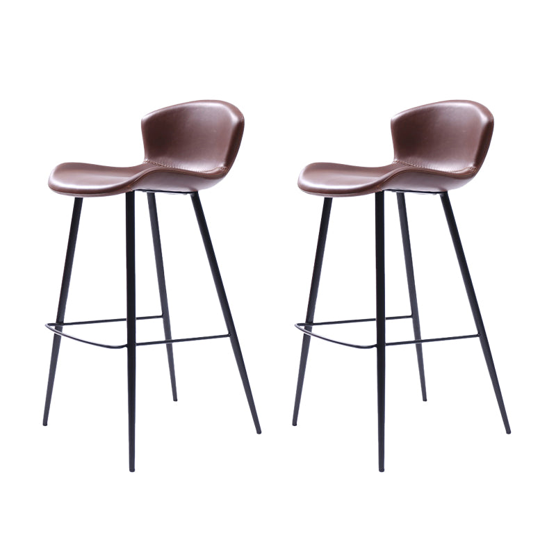 Modern Style Bar Stool Leather Backrest Counter Stool for Home
