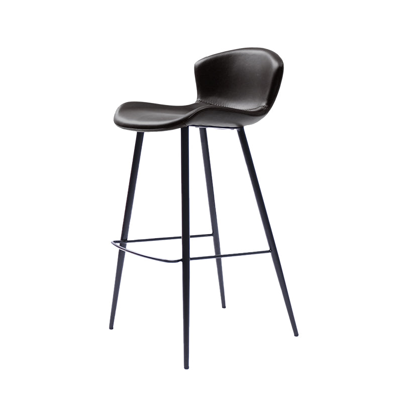 Modern Style Bar Stool Leather Backrest Counter Stool for Home