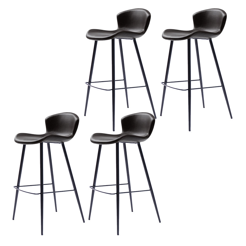 Modern Style Bar Stool Leather Backrest Counter Stool for Home