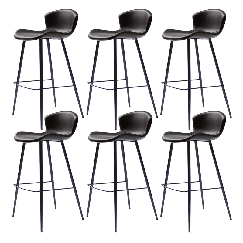Modern Style Bar Stool Leather Backrest Counter Stool for Home
