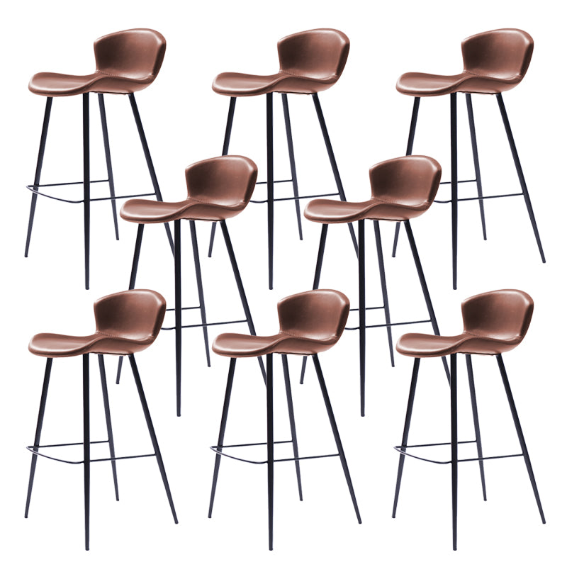 Modern Style Bar Stool Leather Backrest Counter Stool for Home
