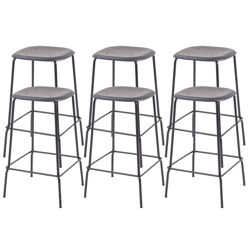 Solid Wood Counter & Bar Stools Modern Indoor Stools with Metal Base