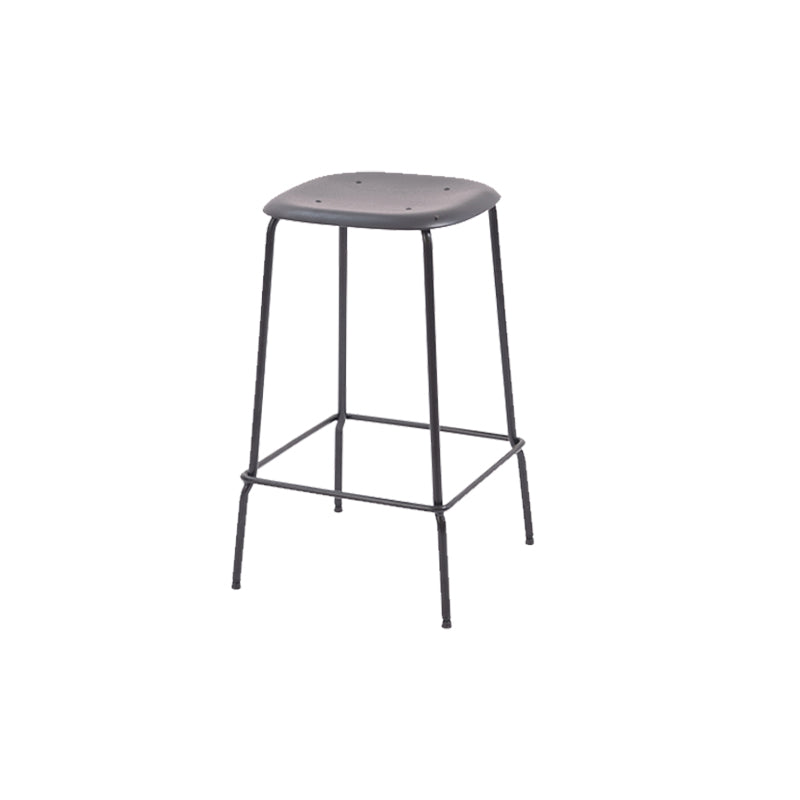 Solid Wood Counter & Bar Stools Modern Indoor Stools with Metal Base