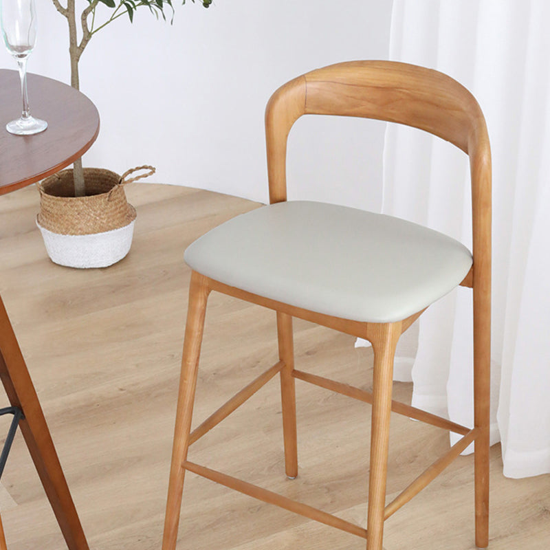 Solid Wood Dining Stools Contemporary Bar Stools with Cushion
