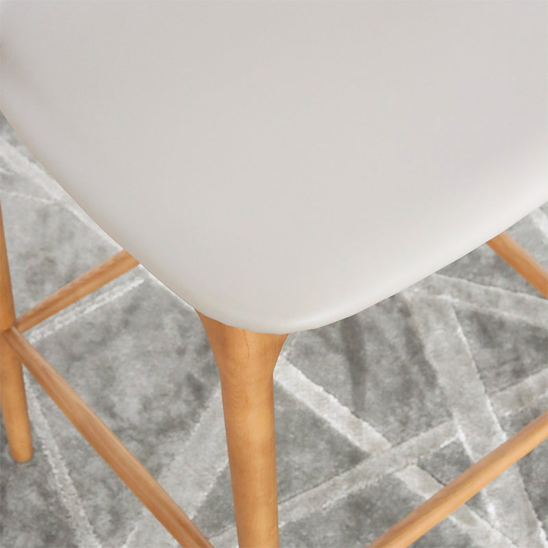 Solid Wood Dining Stools Contemporary Bar Stools with Cushion