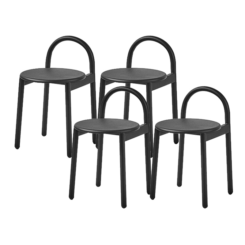 Matte Finish Wood Bar & Counter Chairs Modern Indoor Stools with Metal Frame