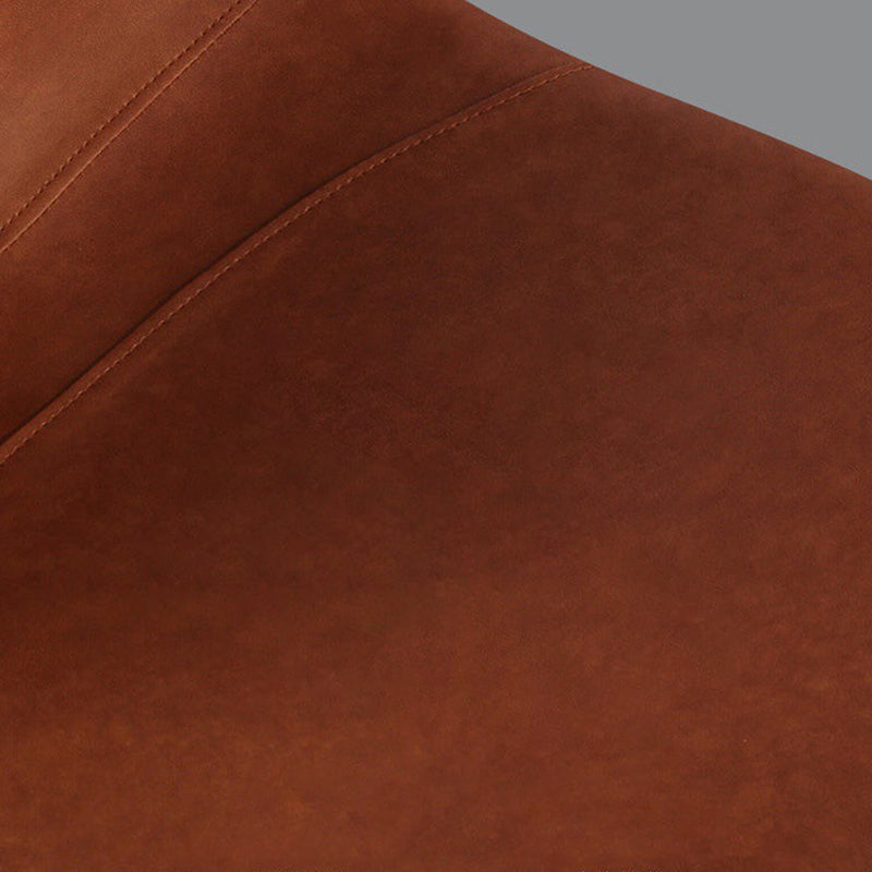 Faux Leather Dining Stools Industrial Bar Stools with Black Metal Base