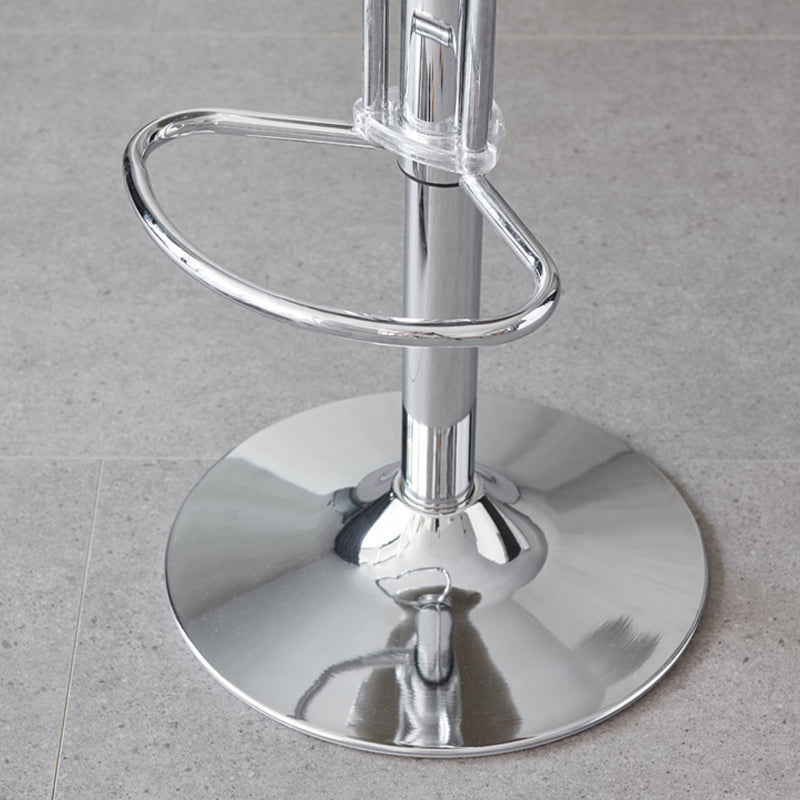 Industrial Bar Stool Leather Adjustable Counter Stool with Swivel