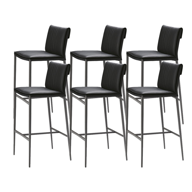 Modern Bar Stool Leather Backrest Counter Stool for Dining Room