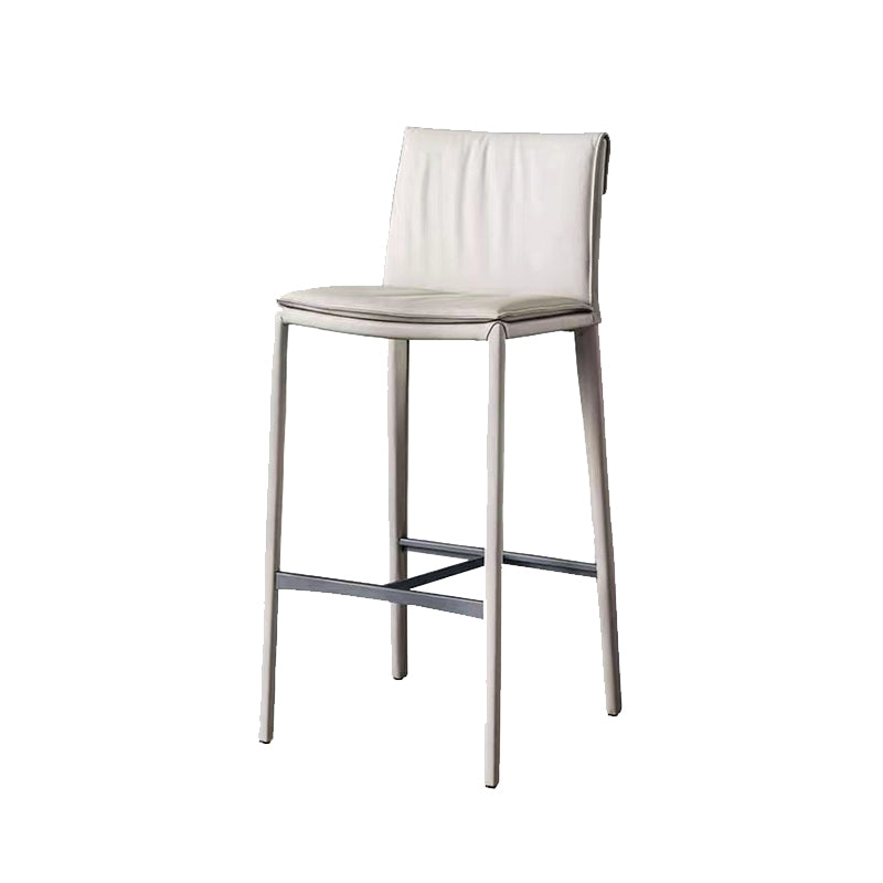 Modern Bar Stool Leather Backrest Counter Stool for Dining Room