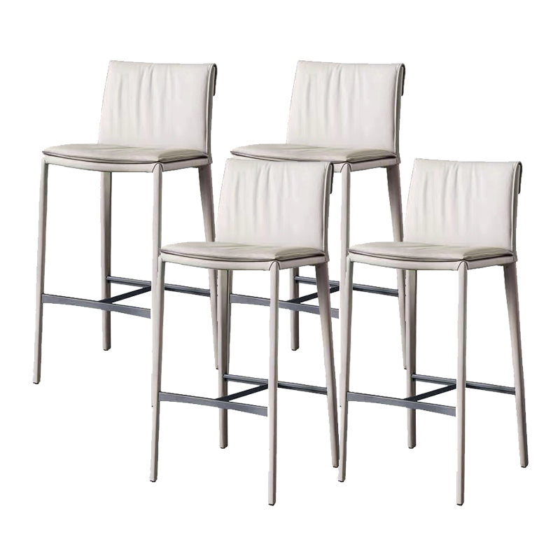 Modern Bar Stool Leather Backrest Counter Stool for Dining Room