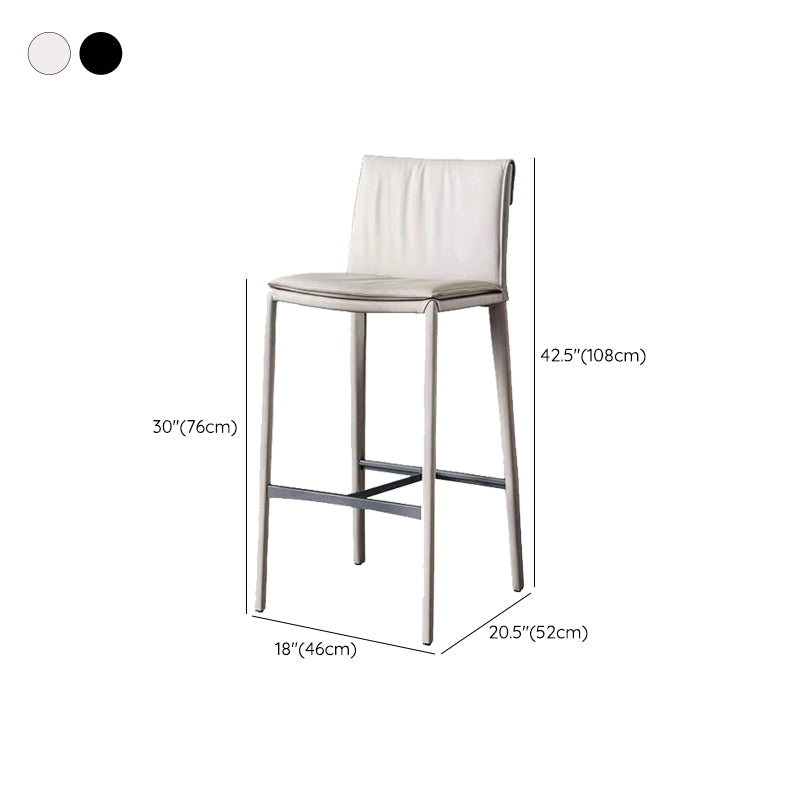 Modern Bar Stool Leather Backrest Counter Stool for Dining Room