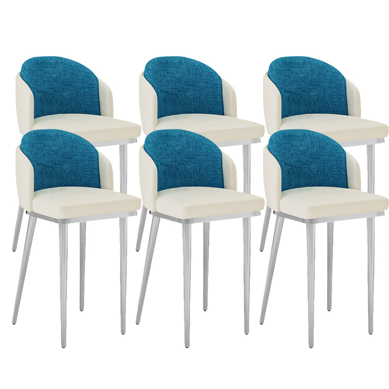 Linen Counter Chairs with Metal Frame Glam Indoor Counter Stools