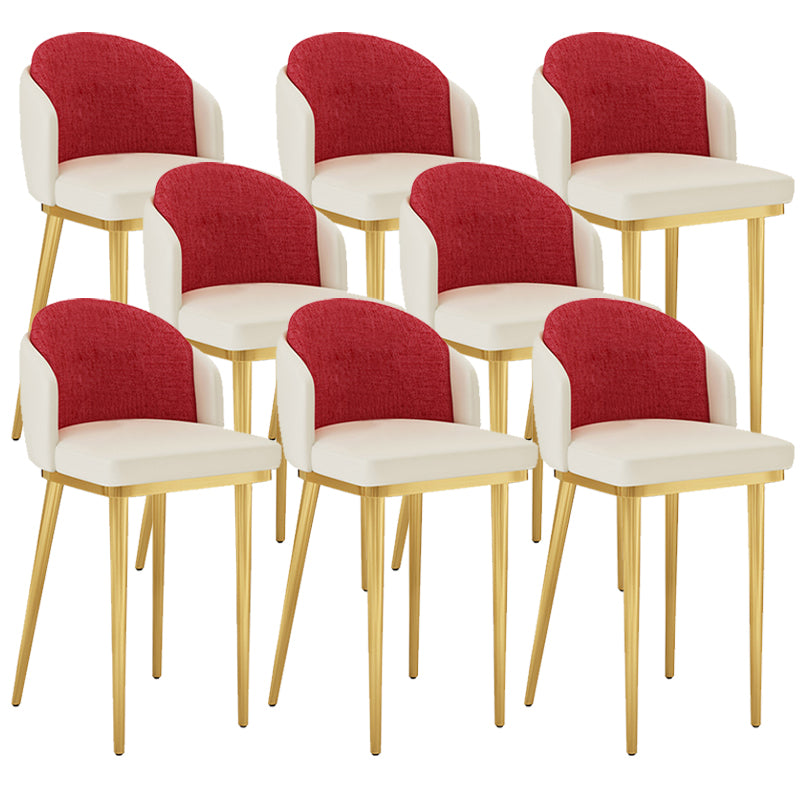 Linen Counter Chairs with Metal Frame Glam Indoor Counter Stools