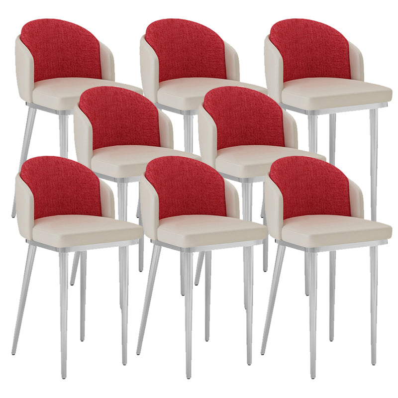 Linen Counter Chairs with Metal Frame Glam Indoor Counter Stools