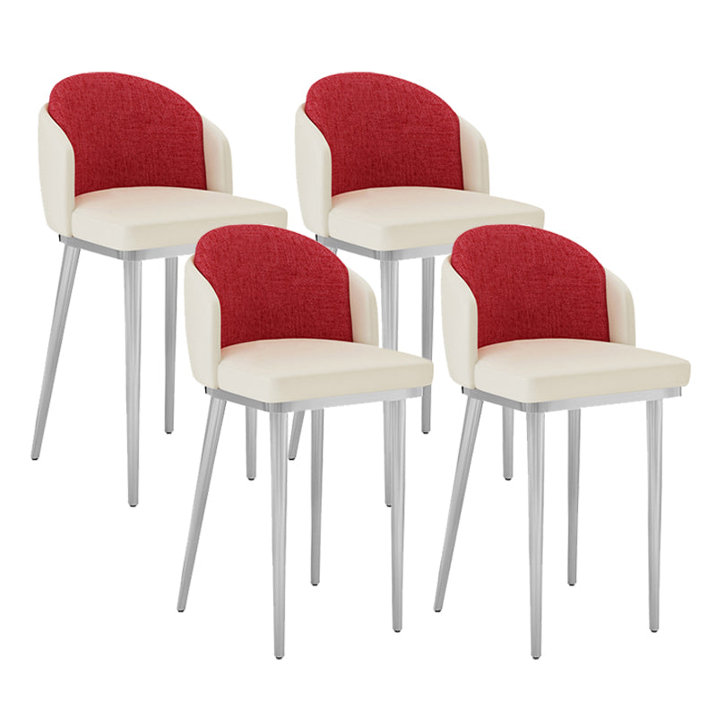 Linen Counter Chairs with Metal Frame Glam Indoor Counter Stools