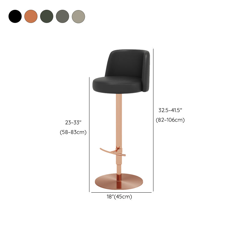Glam Bar Stool Adjustable Height Counter Stool for Bristol with Swivel