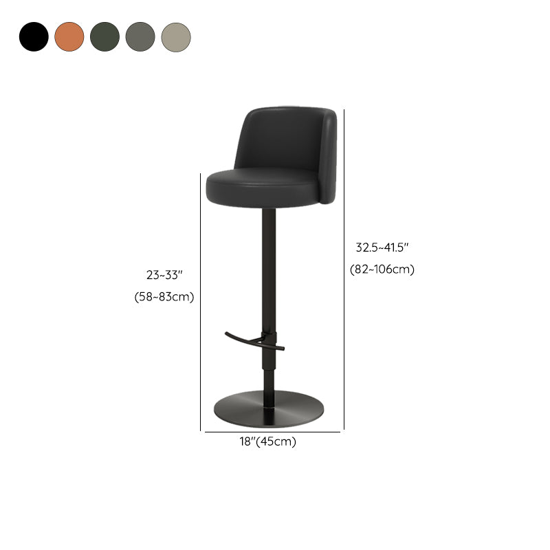 Glam Bar Stool Adjustable Height Counter Stool for Bristol with Swivel
