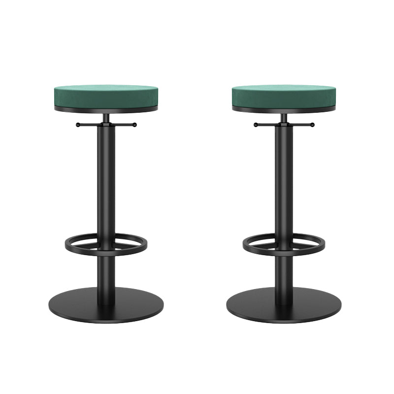 Modern Adjustable Height Bar Stools Matte Finish Indoor Stools