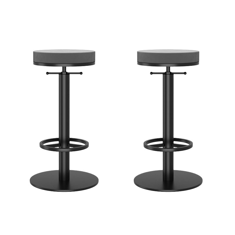 Modern Adjustable Height Bar Stools Matte Finish Indoor Stools