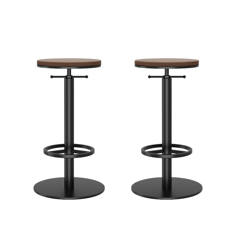 Modern Adjustable Height Bar Stools Matte Finish Indoor Stools