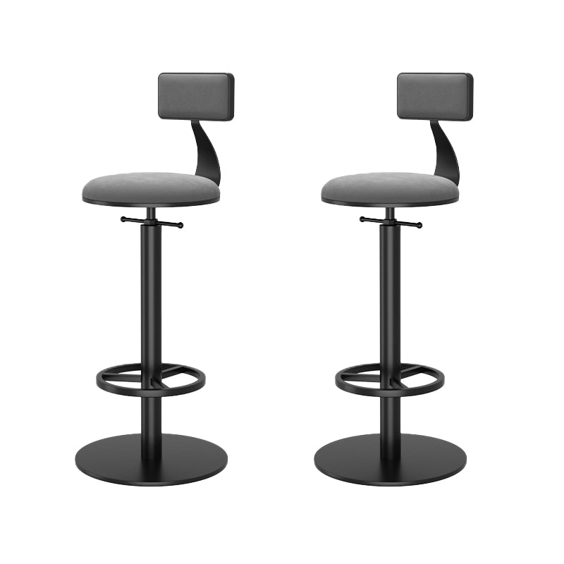 Modern Adjustable Height Bar Stools Matte Finish Indoor Stools