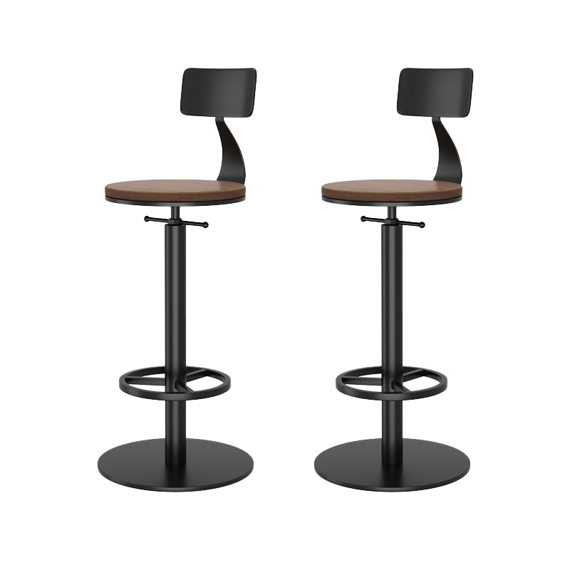 Modern Adjustable Height Bar Stools Matte Finish Indoor Stools