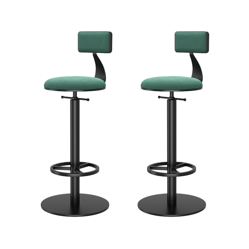 Modern Adjustable Height Bar Stools Matte Finish Indoor Stools