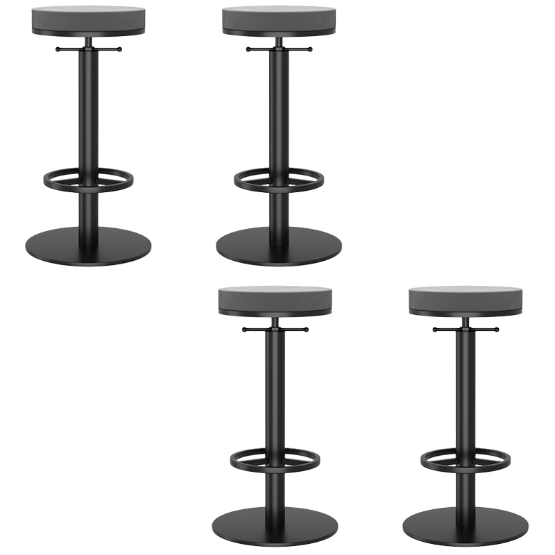 Modern Adjustable Height Bar Stools Matte Finish Indoor Stools