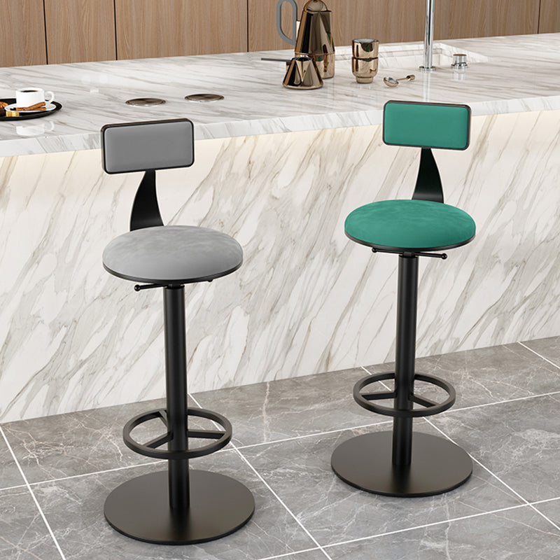 Modern Adjustable Height Bar Stools Matte Finish Indoor Stools