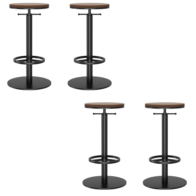 Modern Adjustable Height Bar Stools Matte Finish Indoor Stools