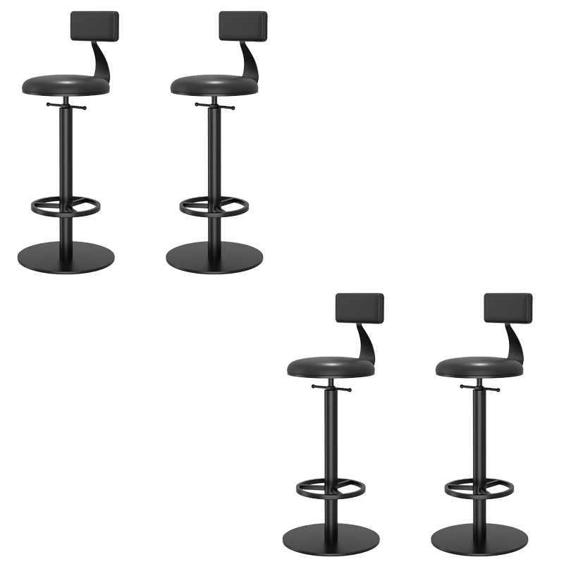 Modern Adjustable Height Bar Stools Matte Finish Indoor Stools