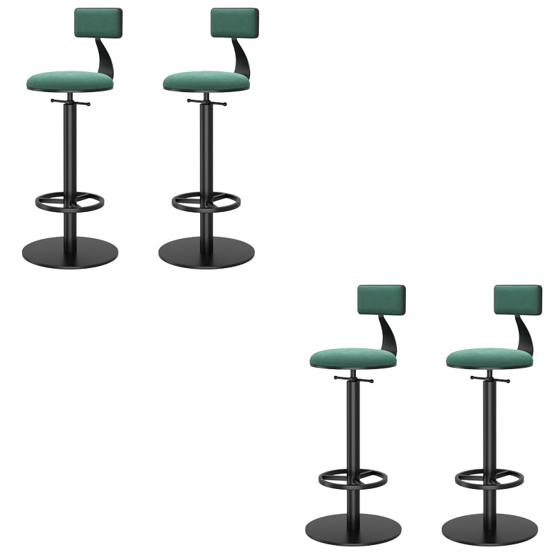 Modern Adjustable Height Bar Stools Matte Finish Indoor Stools