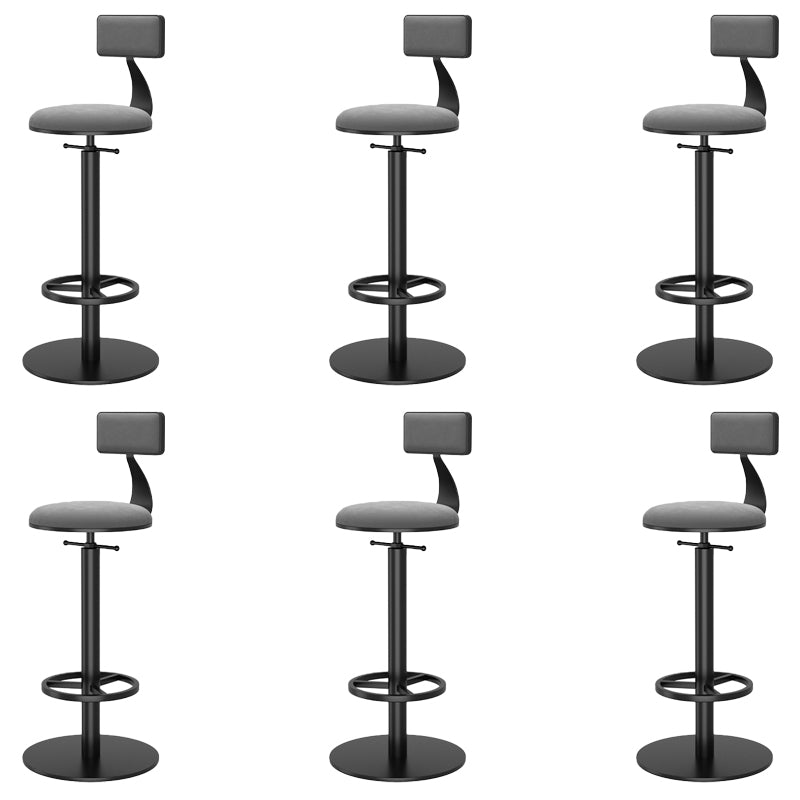 Modern Adjustable Height Bar Stools Matte Finish Indoor Stools