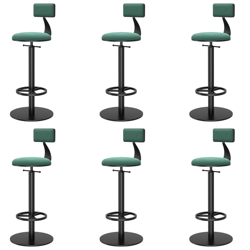 Modern Adjustable Height Bar Stools Matte Finish Indoor Stools