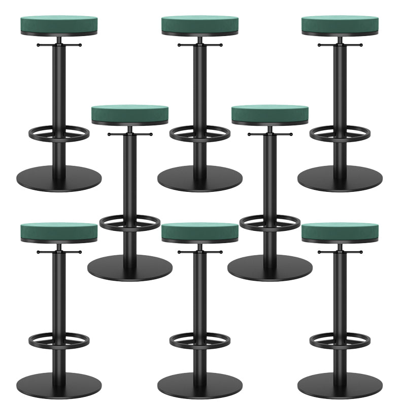 Modern Adjustable Height Bar Stools Matte Finish Indoor Stools