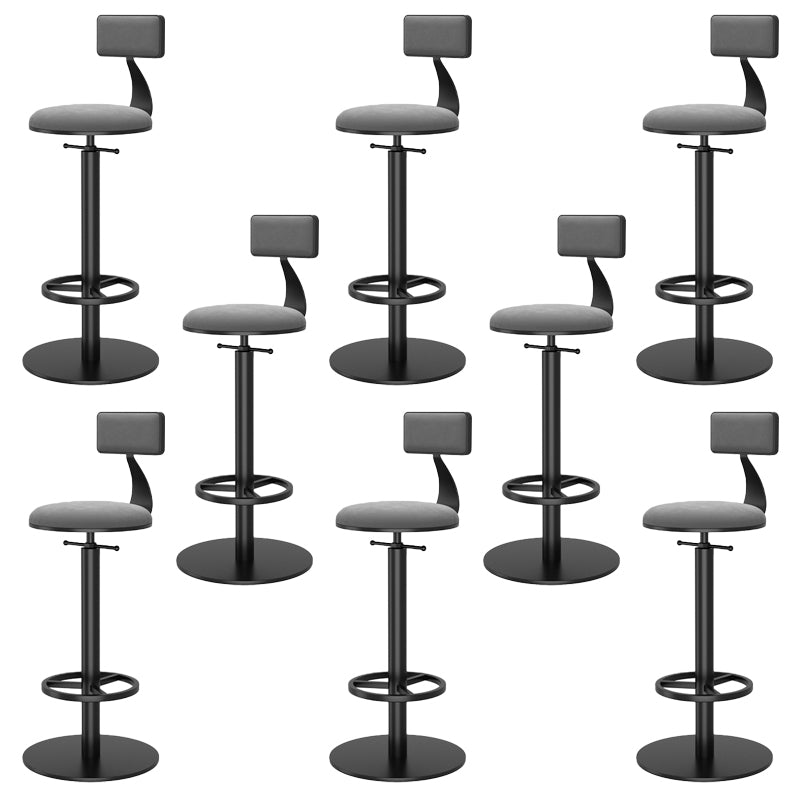 Modern Adjustable Height Bar Stools Matte Finish Indoor Stools