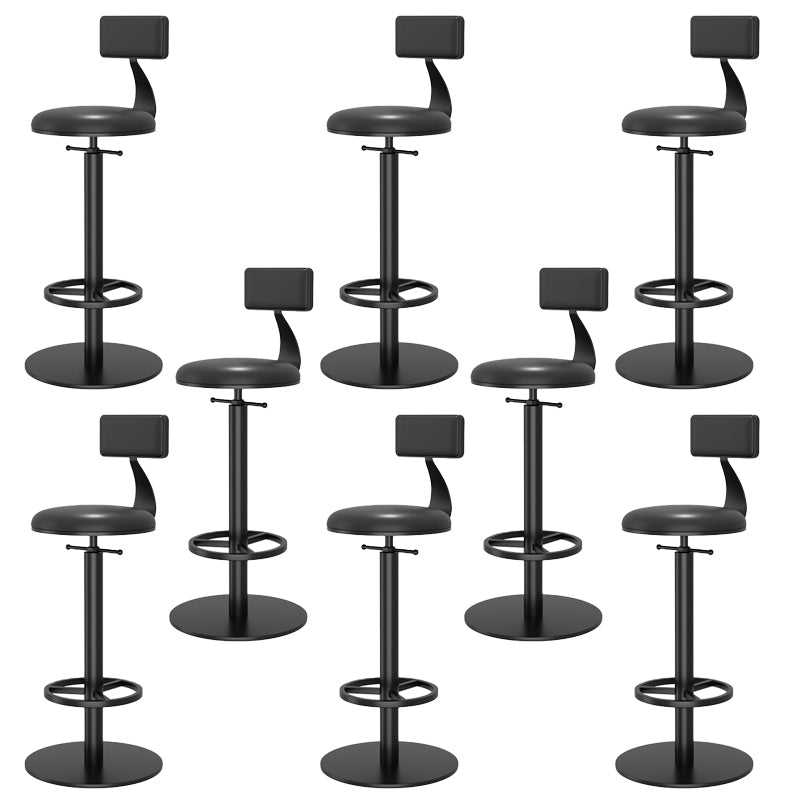 Modern Adjustable Height Bar Stools Matte Finish Indoor Stools
