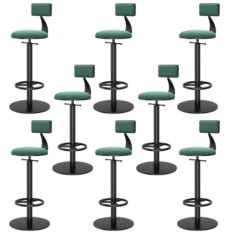 Modern Adjustable Height Bar Stools Matte Finish Indoor Stools