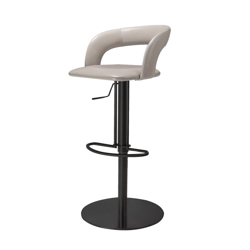 Leather Bar Stool Low Back Counter Stool for Bristol with Swivel