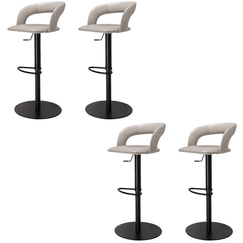 Leather Bar Stool Low Back Counter Stool for Bristol with Swivel