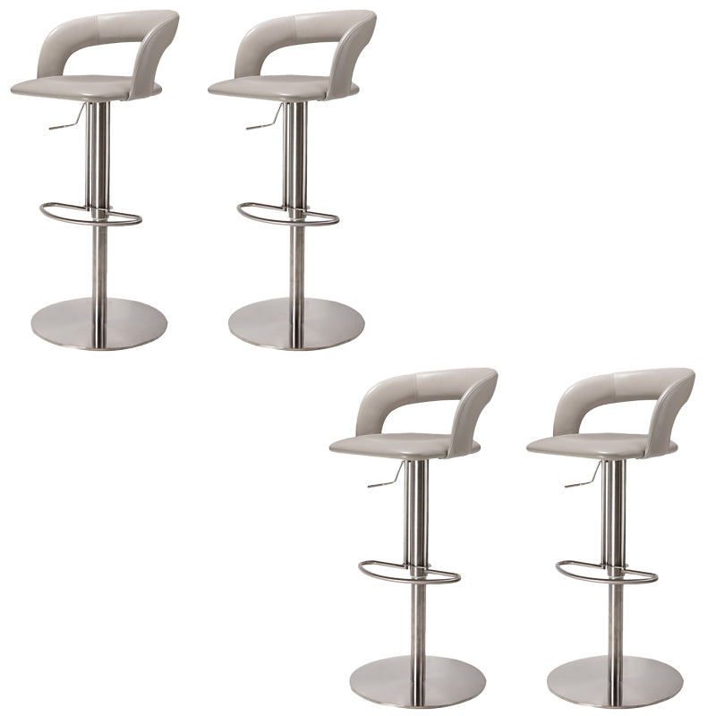 Leather Bar Stool Low Back Counter Stool for Bristol with Swivel