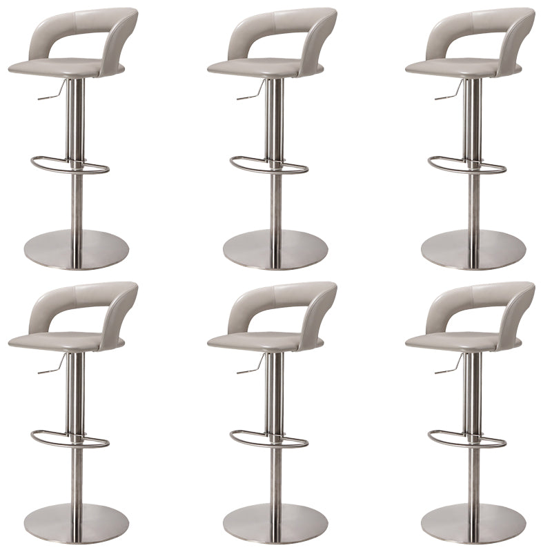 Leather Bar Stool Low Back Counter Stool for Bristol with Swivel