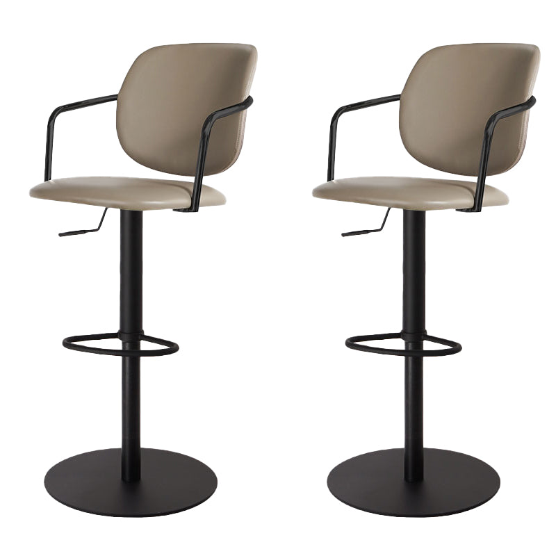 Industrial Leather Bar Stool Adjustable Backrest Counter Stool for Bristol