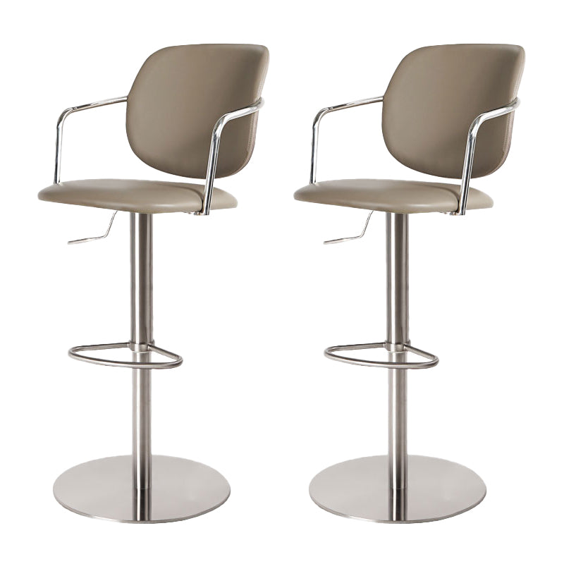 Industrial Leather Bar Stool Adjustable Backrest Counter Stool for Bristol