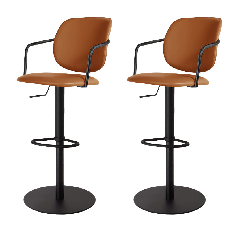 Industrial Leather Bar Stool Adjustable Backrest Counter Stool for Bristol