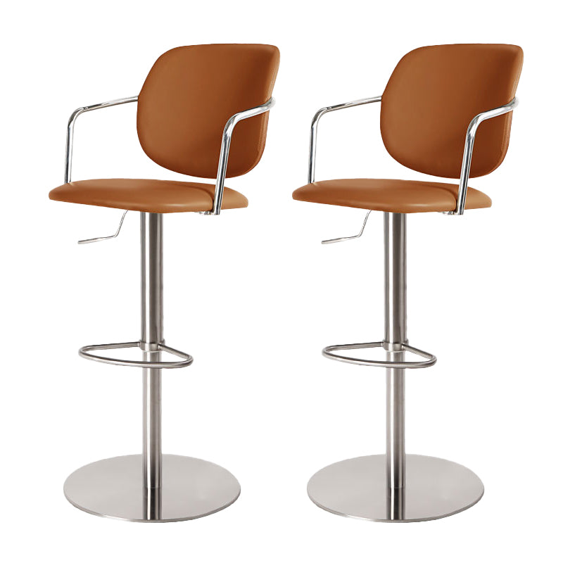 Industrial Leather Bar Stool Adjustable Backrest Counter Stool for Bristol