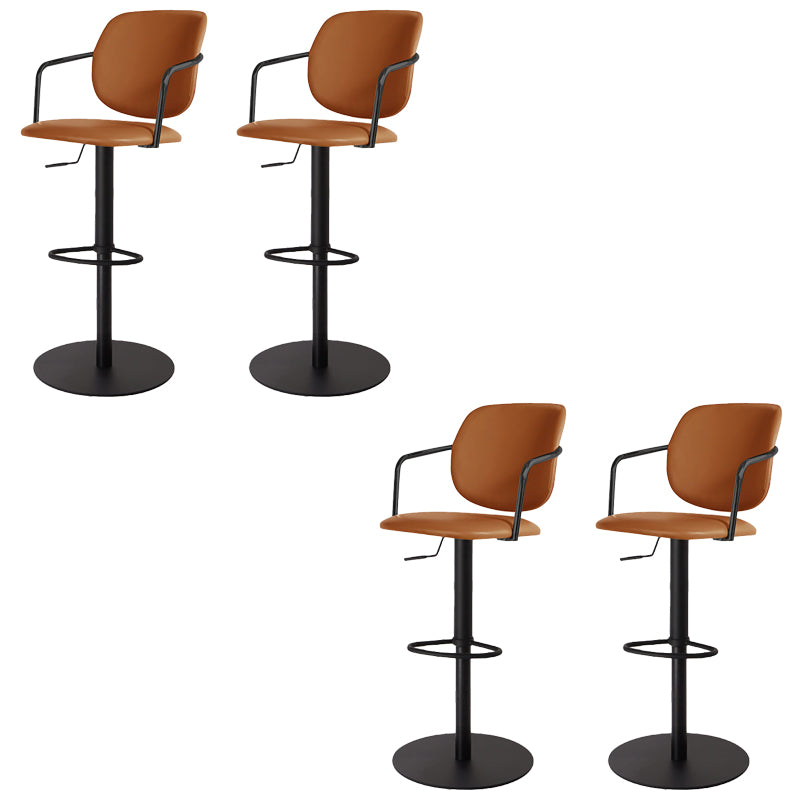 Industrial Leather Bar Stool Adjustable Backrest Counter Stool for Bristol