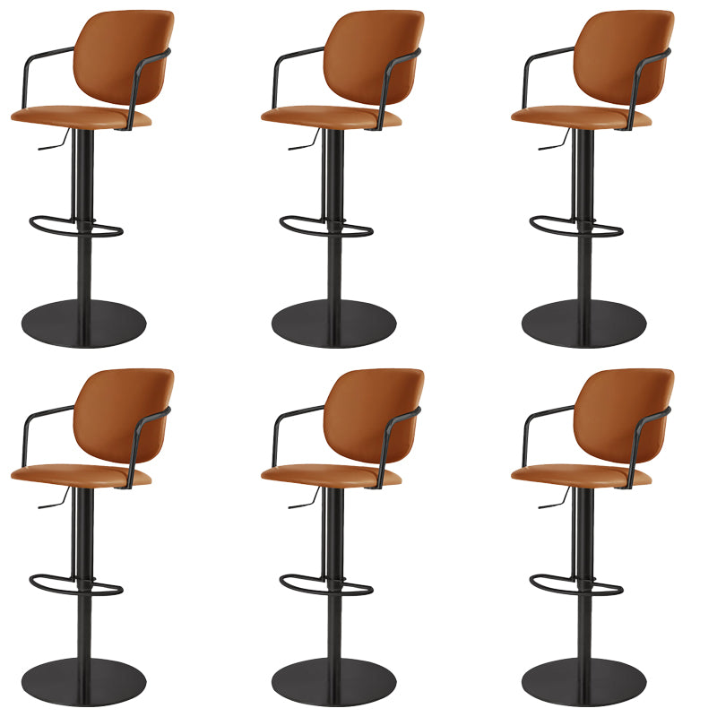 Industrial Leather Bar Stool Adjustable Backrest Counter Stool for Bristol