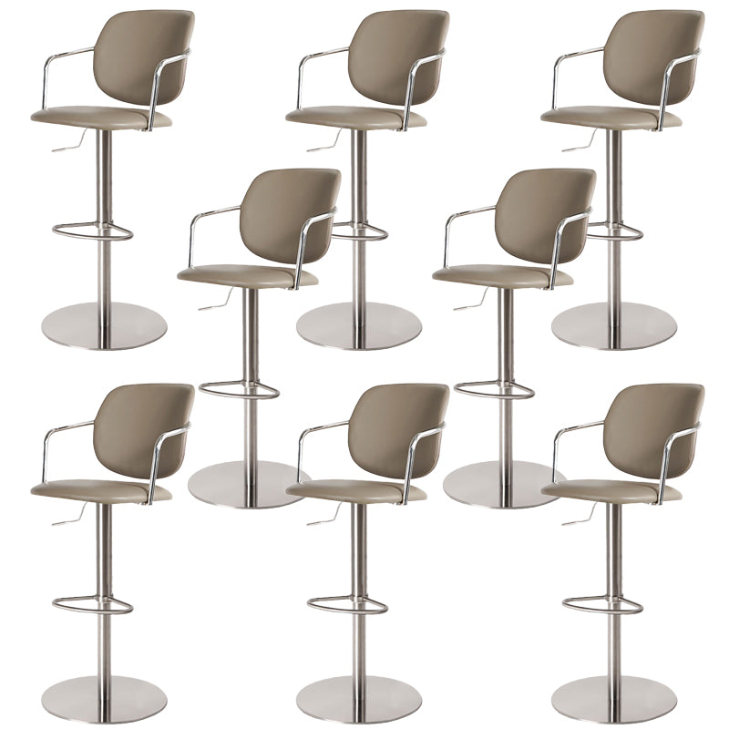 Industrial Leather Bar Stool Adjustable Backrest Counter Stool for Bristol